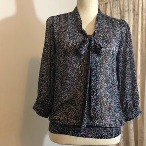 THE LIMITED watercolor floral blouse
